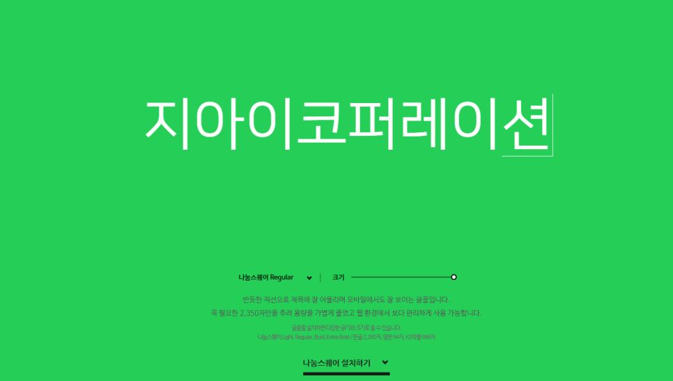 네이버 나눔 폰트