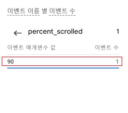 자동 추적 이벤트(스크롤뎁스)